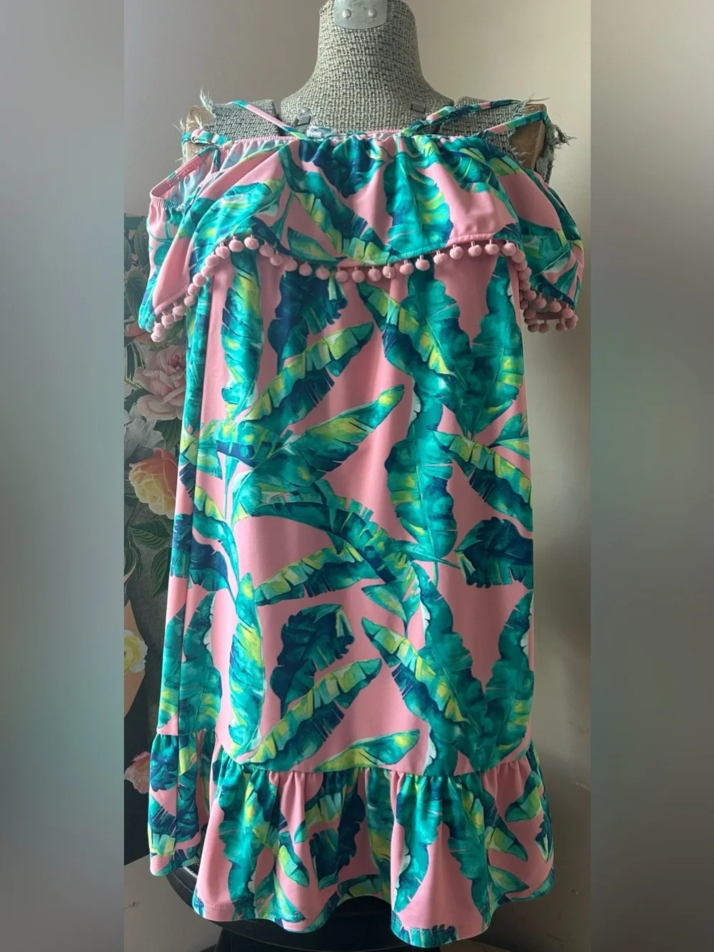 CABANA LIFE GIRLS Sz.12, SWIM COVERUP. 50+ UV PROTECTION, CHLORINE RESISTANT